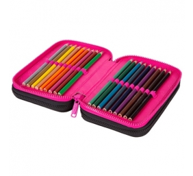 Forminis trijų skyrių penalas su priedais CoolPack Jumper 3 Math Hearts