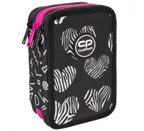 Forminis trijų skyrių penalas su priedais CoolPack Jumper 3 Math Hearts