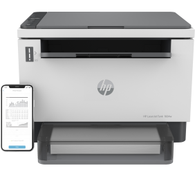 HP LaserJet Tank 1604w All-in-One Printer - A4 Mono Laser, Print/Copy/Scan, Wifi, 23ppm, 250-2500 pages per month