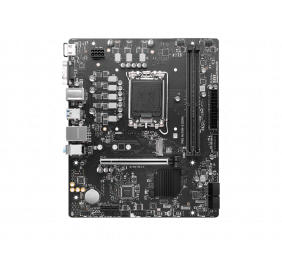 MSI | PRO H610M-E DDR4 | Processor family Intel | Processor socket  LGA1700 | DDR4 DIMM | Memory slots 2 | Supported hard disk drive interfaces 	SATA, M.2 | Number of SATA connectors 4 | Chipset Intel H610 | Mirco-ATX