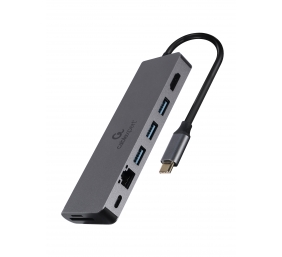 Cablexpert USB Type-C 5-in-1 multi-port adapter (Hub + HDMI + PD + card reader + LAN) | A-CM-COMBO5-05 | Adapter
