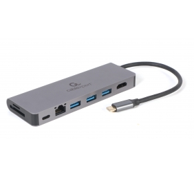 Cablexpert USB Type-C 5-in-1 multi-port adapter (Hub + HDMI + PD + card reader + LAN) | A-CM-COMBO5-05 | Adapter