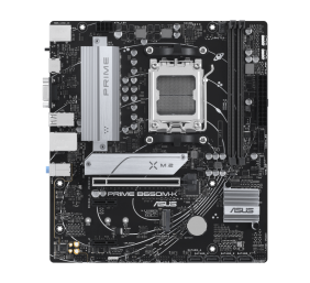 Asus | PRIME B650M-K | Processor family AMD | Processor socket AM5 | DDR5 | Supported hard disk drive interfaces SATA, M.2 | Number of SATA connectors 4