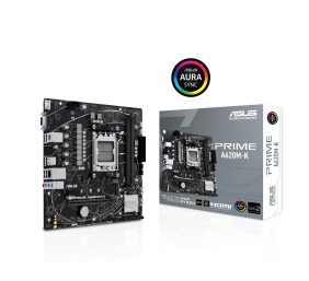 Asus | PRIME A620M-K | Processor family AMD | Processor socket AM5 | DDR5 DIMM | Memory slots 2 | Supported hard disk drive interfaces 	SATA, M.2 | Number of SATA connectors 4 | Chipset AMD A620 | micro-ATX