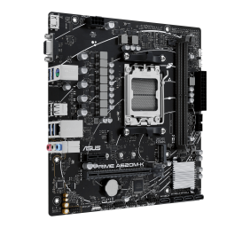 Asus | PRIME A620M-K | Processor family AMD | Processor socket AM5 | DDR5 DIMM | Memory slots 2 | Supported hard disk drive interfaces 	SATA, M.2 | Number of SATA connectors 4 | Chipset AMD A620 | micro-ATX