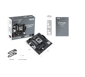 Asus | PRIME A620M-K | Processor family AMD | Processor socket AM5 | DDR5 DIMM | Memory slots 2 | Supported hard disk drive interfaces 	SATA, M.2 | Number of SATA connectors 4 | Chipset AMD A620 | micro-ATX
