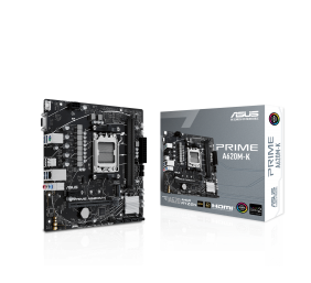 Asus | PRIME A620M-K | Processor family AMD | Processor socket AM5 | DDR5 DIMM | Memory slots 2 | Supported hard disk drive interfaces 	SATA, M.2 | Number of SATA connectors 4 | Chipset AMD A620 | micro-ATX