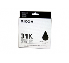 Ricoh Ink Cartridge GC31K (405688), juoda kasetė rašaliniams spausdintuvams (SPEC)