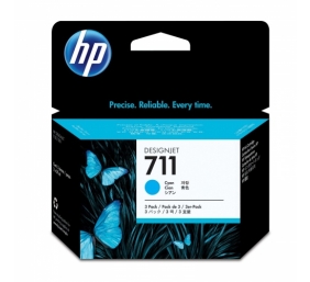 HP No.711 (CZ134A), 3-pack žydra kasetė rašaliniams spausdintuvams (SPEC)