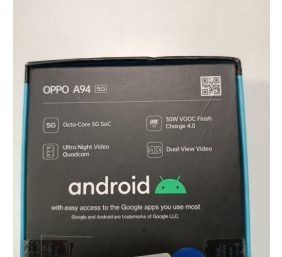 Ecost prekė po grąžinimo Oppo A94, Smartphone 5G atrakintas, 5G mobilusis telefonas, 128 GB