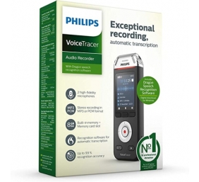 Ecost prekė po grąžinimo Philips Voicetracer DVT2810 garso įrašymo įrenginys su Dragon Speech įrašym
