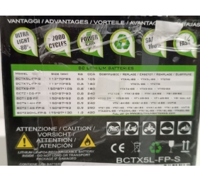 Ecost prekė po grąžinimo BC ličio baterijos BCTX5LFPS LIFEPO4 Motociklo baterija