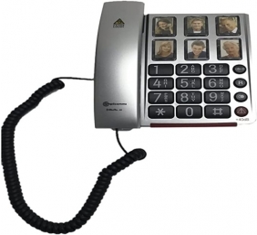 Ecost prekė po grąžinimo Amplicomms BIGTel 40 Plus didelis mygtukinis telefonas sidabrinės spalvos