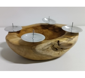 Ecost prekė po grąžinimo Ambientehome Advento vainikas Advento dubuo apvalus apytiksliai 20-25 cm
