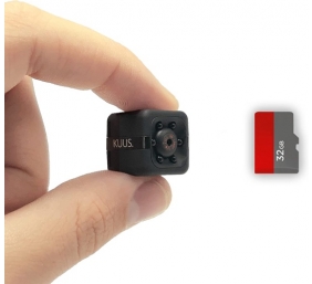 Ecost prekė po grąžinimo KUUS.® mini kamera | Stebėjimo kamera, skirta naudoti patalpose su 32 GB at