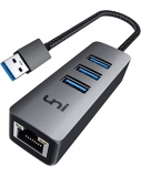 Ecost prekė po grąžinimo USB Ethernet adapteris [pintas, aliuminio lydinys], Uni USB 3.0