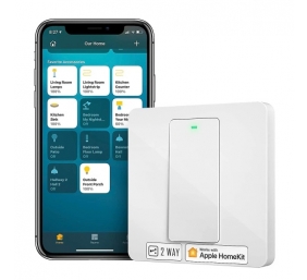 Ecost prekė po grąžinimo Meross HomeKit Smart Light Switch, 2way WiFi Wall Switch reikalauja neutral