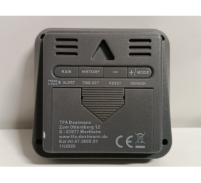 Ecost prekė po grąžinimo TFA 47.3005.01 Drop Radiocontrolled lietaus matuoklis