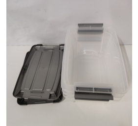 Ecost prekė po grąžinimo AmazonBasics, 3 saugojimo dėžučių rinkinys, 5 L, su spaustukais