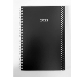 Ecost prekė po grąžinimo 2021 Storo kalendoriaus juoda (juoda) Idealiai tinka biuro spiralės rišamoj
