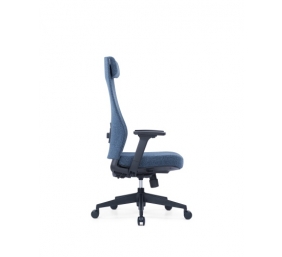 Up Up Ankara ergonominė biuro kėdė Juoda, Mėlynos spalvos audinys