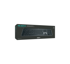 Logitech MX Keys S Belaidė klaviatūra, RF Wireless+Bluetooth, Illuminated, US Int, Graphite