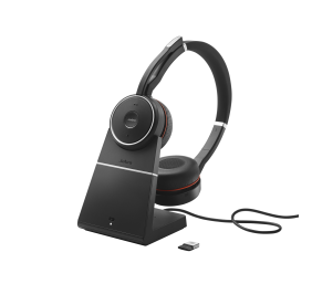 Belaidės ausinės su mikrofonu Jabra Evolve 75 SE UC Stereo, Bluetooth, With Charging Stand