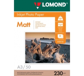 Fotopopierius Lomond Photo Inkjet Paper Matinis 230 g/m2 A3, 50 lapų