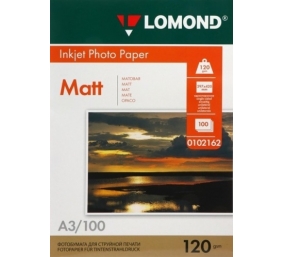 Fotopopierius Lomond Photo Inkjet Paper Matinis 120 g/m2 A3, 100 lapų