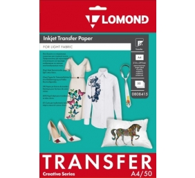Termopernešimo popierius Lomond Thermotransfer Inkjet Paper A4, 50 lapų, šviesiems audiniams