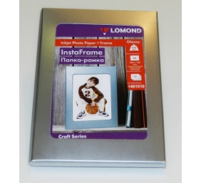 Fotopopierius Lomond Photo Inkjet Paper Blizgus 200 g/m2 10x15, 15 sheets + InstaFrame Silver Window