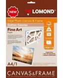 Lininė drobė su porėmiu Lomond Frame + Fine Art Canvas Ultra Bright 340g/m2 A4, 1 Lapas (komplektas)