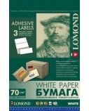 Lipnus popierius lipdukams Lomond Self-Adhesive Universal Labels, 3/210x99, A4, 50 lapų, Balta