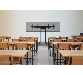 Neomounts Floor stand | FL55-875BL1 TV trolley | Adjustable Height | 55-100 " | Maximum weight (capacity) 110 kg | Black