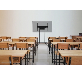 Neomounts Floor stand | FL55-875BL1 TV trolley | Adjustable Height | 55-100 " | Maximum weight (capacity) 110 kg | Black