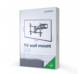 Gembird | Full-motion wall mount | Fixed | 37-80 " | Maximum weight (capacity) 60 kg | Black
