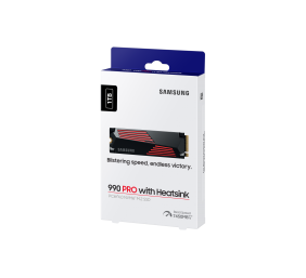 Samsung | 990 PRO with Heatsink | 1000 GB | SSD form factor M.2 2280 | Solid-state drive interface M.2 NVMe | Read speed 7450 MB/s | Write speed 6900 MB/s