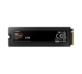 Samsung | 990 PRO with Heatsink | 2000 GB | SSD form factor M.2 2280 | Solid-state drive interface M.2 NVMe | Read speed 7450 MB/s | Write speed 6900 MB/s