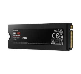 Samsung | 990 PRO with Heatsink | 2000 GB | SSD form factor M.2 2280 | Solid-state drive interface M.2 NVMe | Read speed 7450 MB/s | Write speed 6900 MB/s