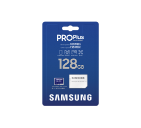 Samsung | MicroSD Card with SD Adapter | PRO Plus | 128 GB | microSDXC Memory Card | Flash memory class U3, V30, A2 | SD adapter