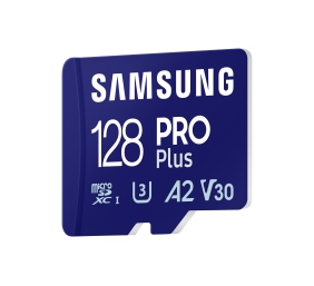Samsung | MicroSD Card with SD Adapter | PRO Plus | 128 GB | microSDXC Memory Card | Flash memory class U3, V30, A2 | SD adapter