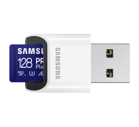 SAMSUNG 128GB, PRO Plus MicroSD Card with SD Adapter, Blue | Samsung