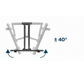 Gembird | Wall mount | WM-58ST-01 | Tilt, swivel, rotate | 32-58 " | Maximum weight (capacity) 36.4 kg | Black