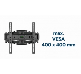 Gembird | Wall mount | WM-58ST-01 | Tilt, swivel, rotate | 32-58 " | Maximum weight (capacity) 36.4 kg | Black
