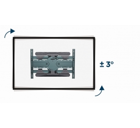 Gembird | Wall mount | WM-80STR-01 | Tilt, swivel, rotate | 40-80 " | Maximum weight (capacity) 50 kg | Black