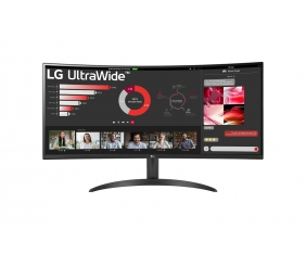 LG | Curved UltraWide Monitor | 34WR50QC-B.AEU | 34 " | VA | QHD | 21:9 | 100 Hz | 5 ms | 3440 x 1440 | HDMI ports quantity 2