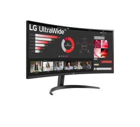 LG | Curved UltraWide Monitor | 34WR50QC-B.AEU | 34 " | VA | QHD | 21:9 | 100 Hz | 5 ms | 3440 x 1440 | HDMI ports quantity 2
