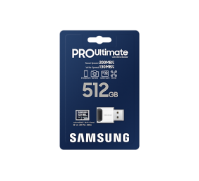 Samsung | MicroSD Card with Card Reader | PRO Ultimate | 512 GB | microSDXC Memory Card | Flash memory class U3, V30, A2