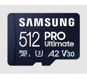 Samsung | MicroSD Card with Card Reader | PRO Ultimate | 512 GB | microSDXC Memory Card | Flash memory class U3, V30, A2