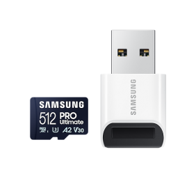 Samsung | MicroSD Card with Card Reader | PRO Ultimate | 512 GB | microSDXC Memory Card | Flash memory class U3, V30, A2